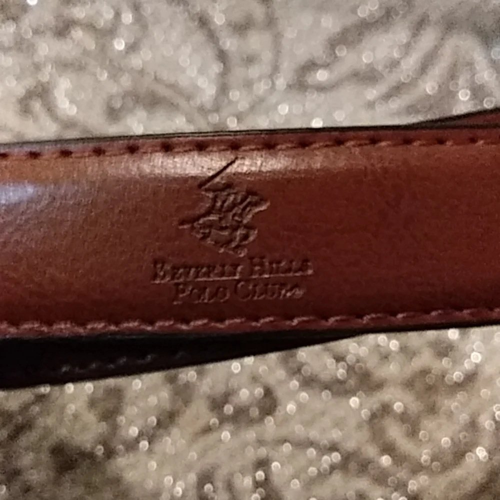Beverly Hills Polo Club Brown Leather Belt - Picture 3 of 7